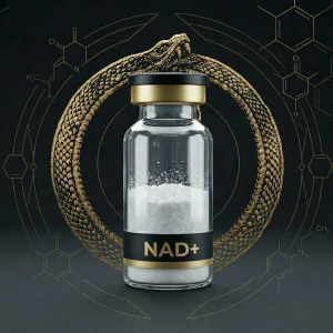 NAD+ nikotínamid adenín dinukleotid — lyofilizovaný výskumný kofaktor v sklenenej vialke, čistota ≥99% HPLC, laboratórna trieda
